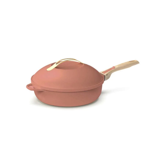Cookut La Fabuleuse Padella 8-in-1 Peonia 28cm, metallo riciclato con manici rimovibili