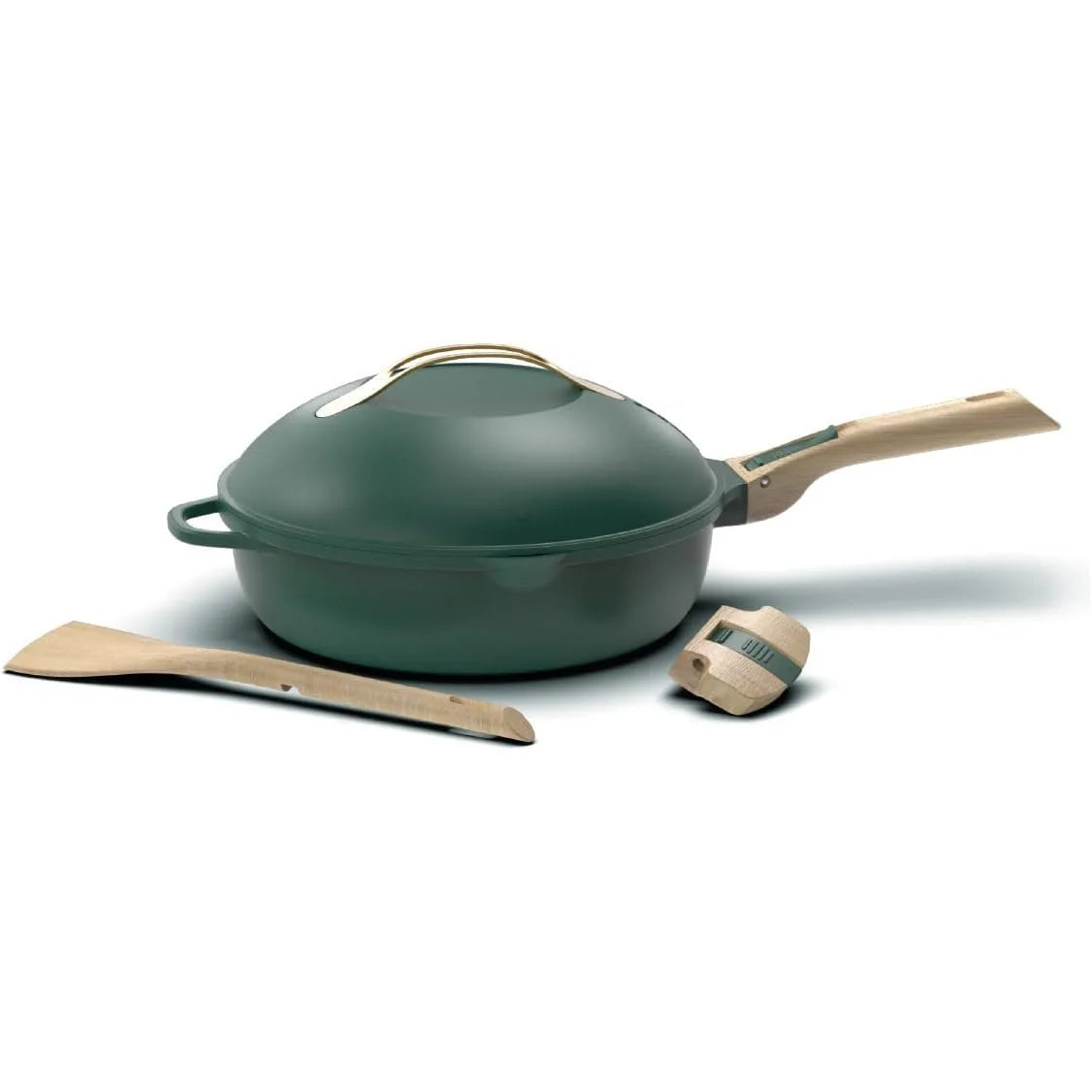 Cookut Padella Favolosa 8-in-1 verde 24cm in metallo riciclato con manici rimovibili