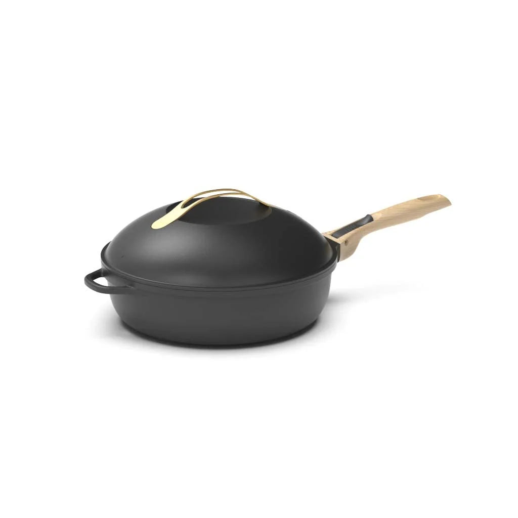 Cookut La Favolosa Padella 8-in-1 multifunzione nero 28cm in metallo riciclato con manici rimovibili