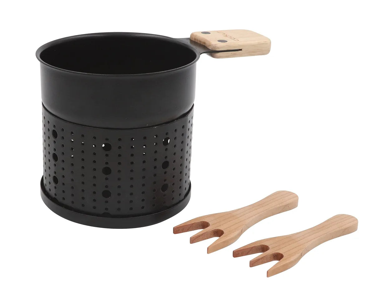 Cookut Lumi Choco fonduta cioccolato alla candela con forchette legno - confezione da 2