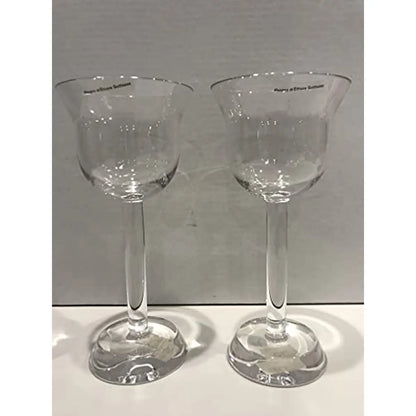 Arnolfo di Cambio coppia bicchieri cristallo vino liquore design Ettore Sottsass