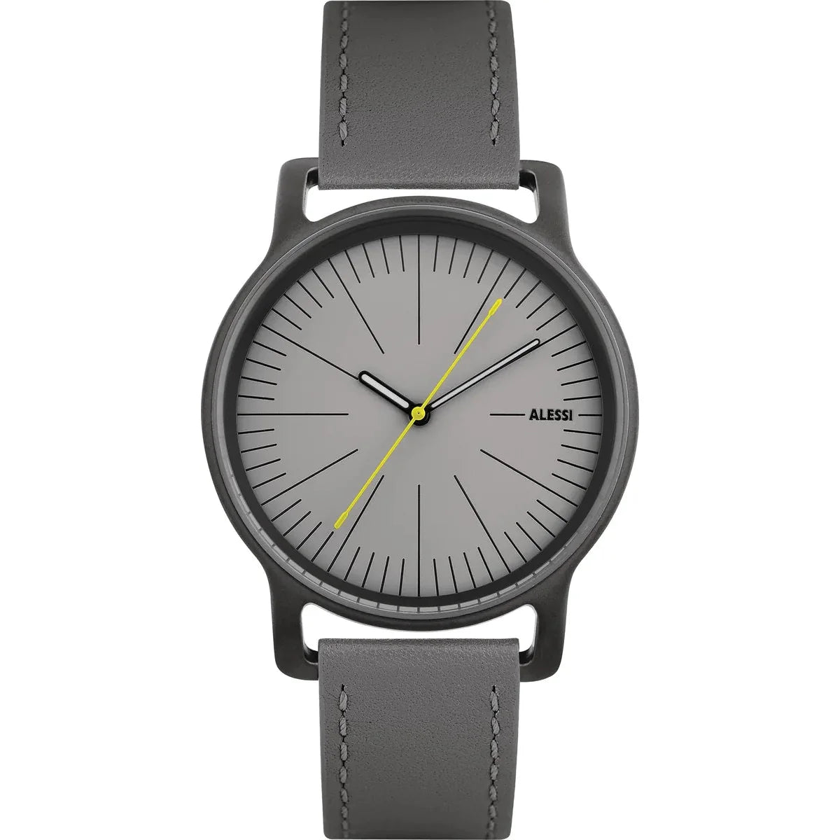 Alessi — AL28002 | Orologio da polso acciaio e pelle grigio