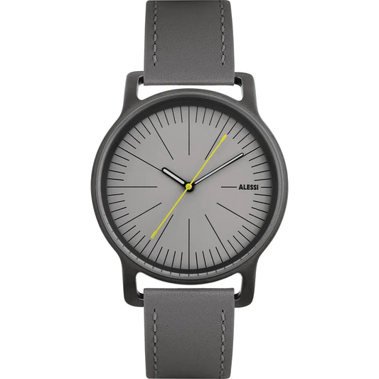 Alessi — AL28002 | Orologio da polso acciaio e pelle grigio