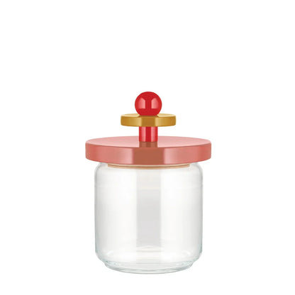 Alessi — ES16/75 ES16/75 2 | Barattolo ermetico Sottsass in vetro e fa