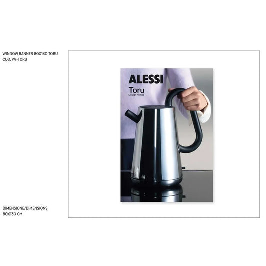 Alessi — Toru PV-TORU | Window Banner da vetrina 80×130 cm
