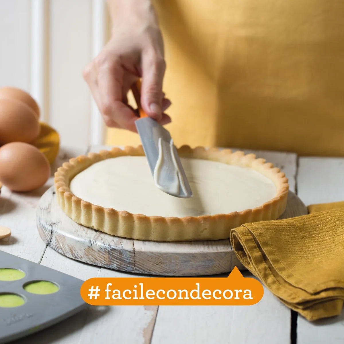 Decora stampo crostata rotondo fondo mobile Ø28 cm acciaio antiaderente