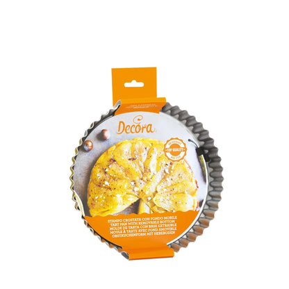 Decora stampo crostata rotondo fondo mobile Ø28 cm acciaio antiaderente