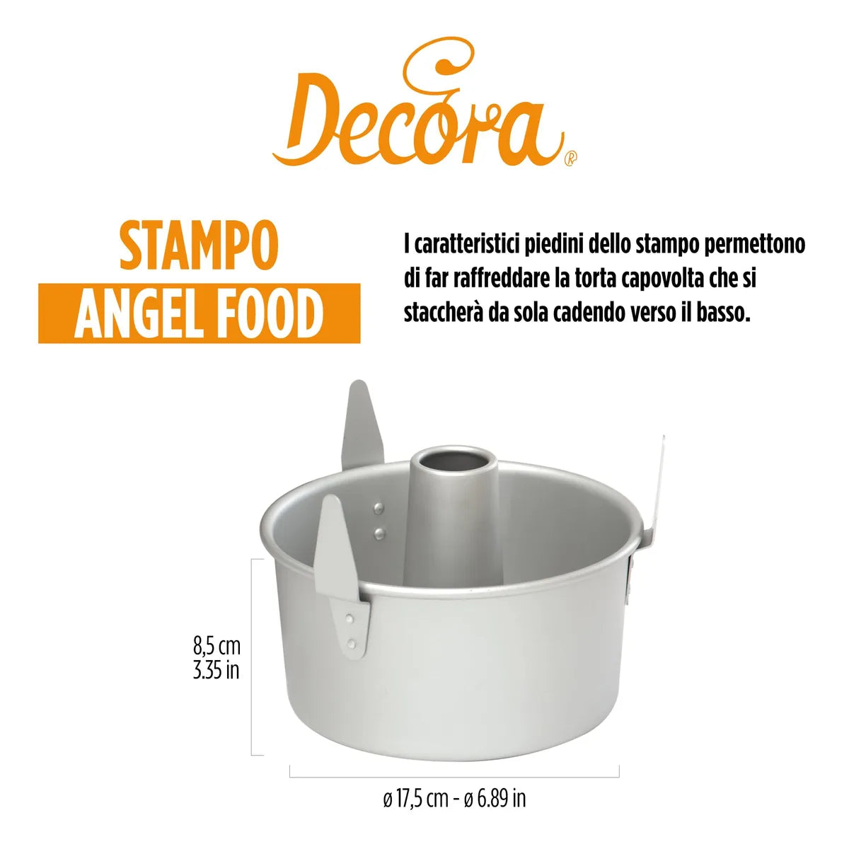 Stilmobili Decora stampo Angel Food alluminio anodizzato 17,5 cm - Stampo per torte