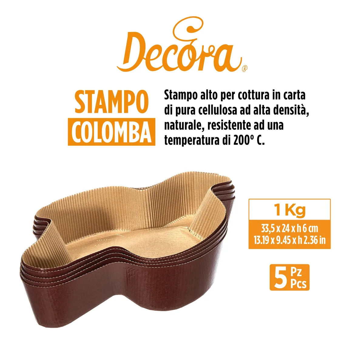 Decora Set 5 Forme Colombe di Carta in Pura Cellulosa - Stilmobili
