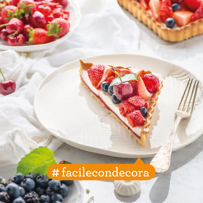 Decora stampo per crostata rettangolare acciaio antiaderente fondo rimovibile