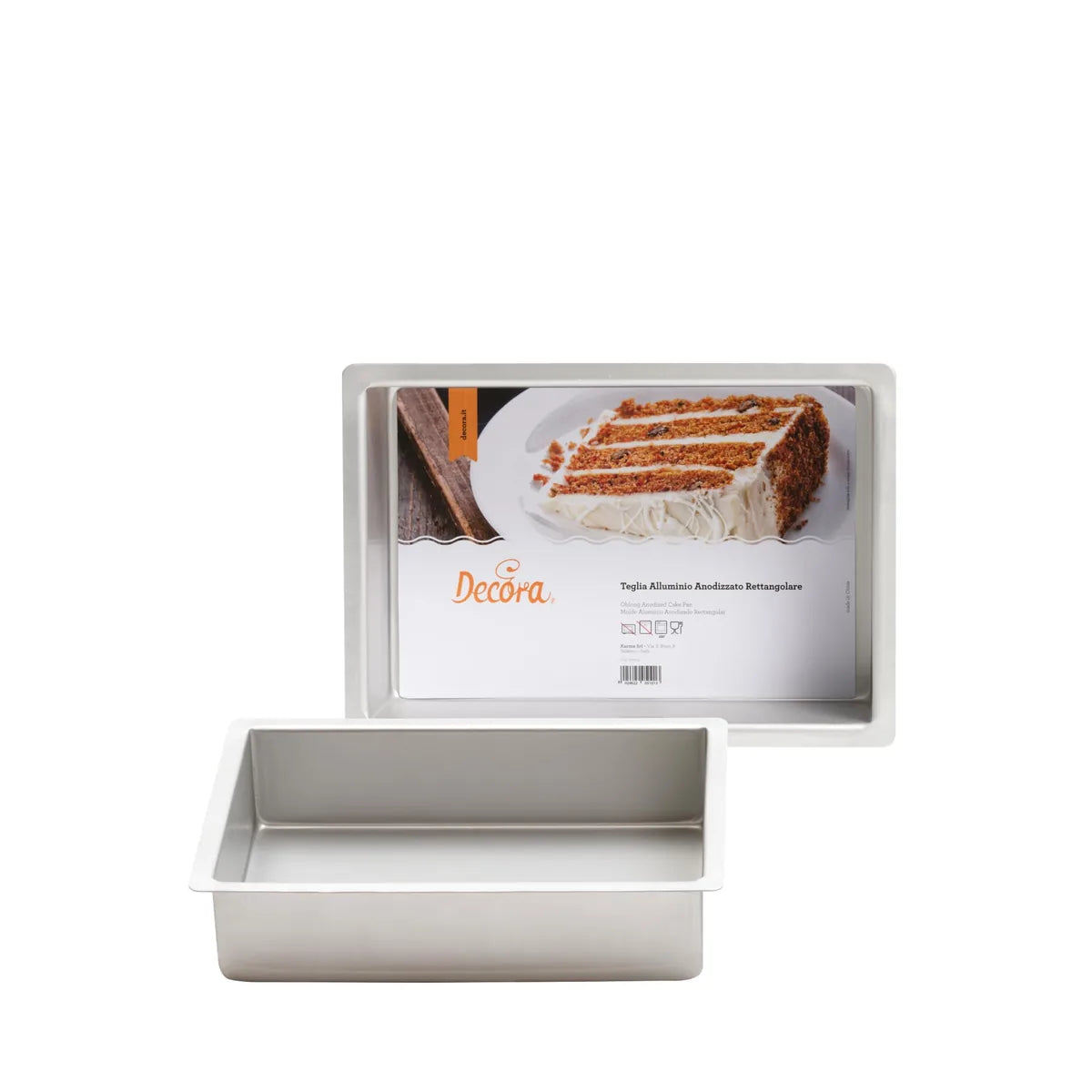 Decora teglia professionale rettangolare alluminio anodizzato 20x30x7,5 cm