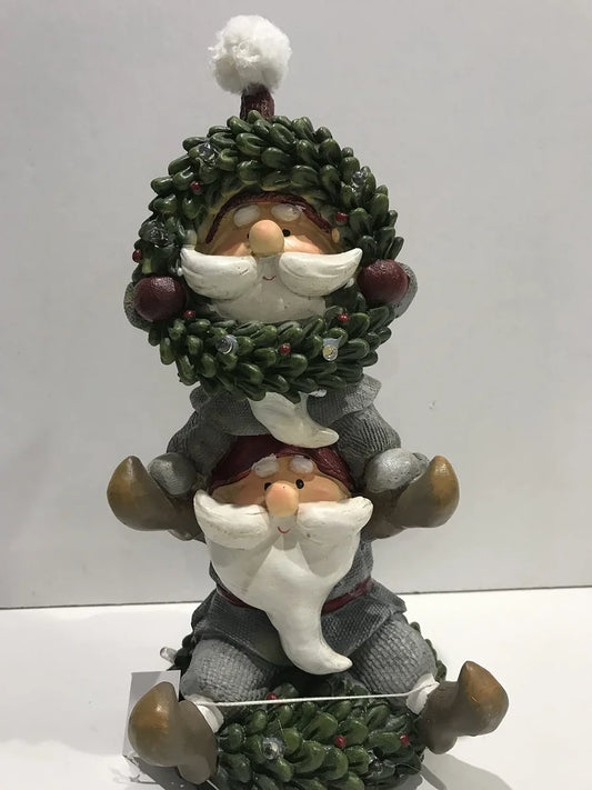Mascagni Babbo Natale in resina - Decorazione natalizia Made in Italy