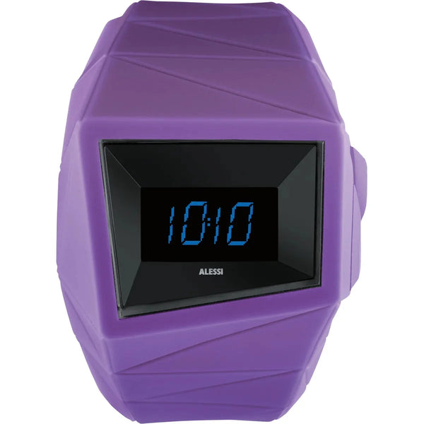 Alessi — Daytimer AL22003 | Orologio da polso in poliuretano viola — Alessi