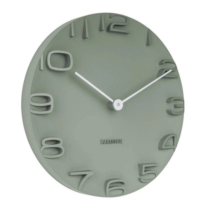 Karlsson orologio da parete 42cm On The Edge design verde plastica