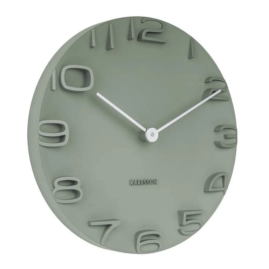 Karlsson orologio da parete 42cm On The Edge design verde plastica