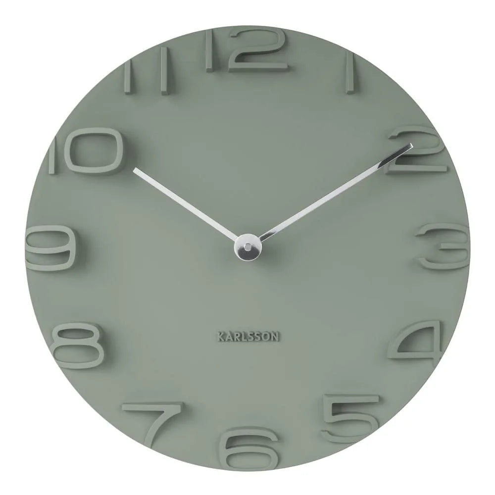 Karlsson orologio da parete 42cm On The Edge design verde plastica