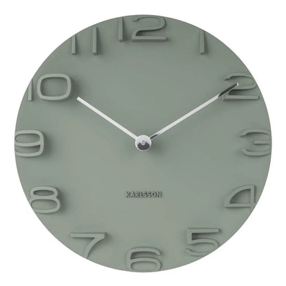 Karlsson orologio da parete 42cm On The Edge design verde plastica