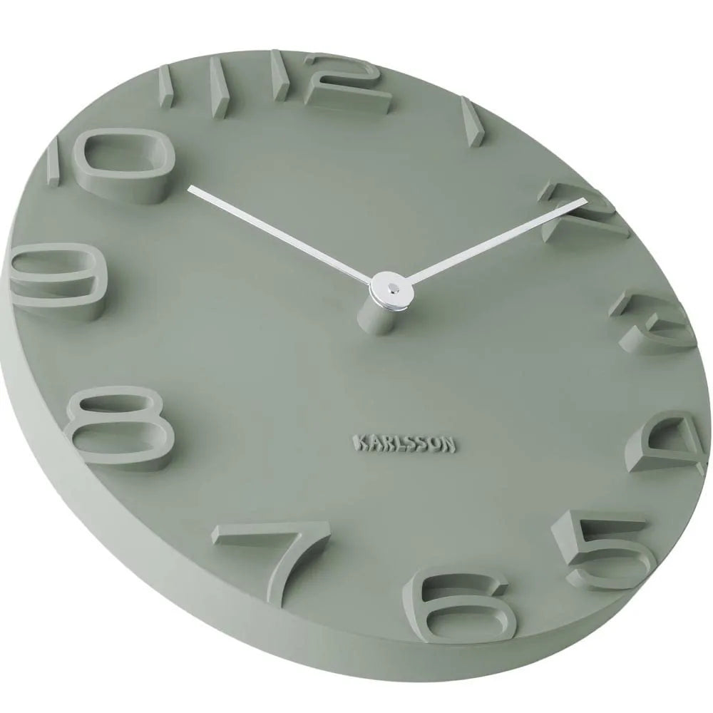 Karlsson orologio da parete 42cm On The Edge design verde plastica