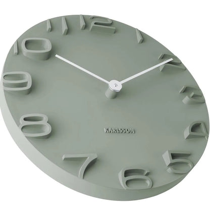 Karlsson orologio da parete 42cm On The Edge design verde plastica