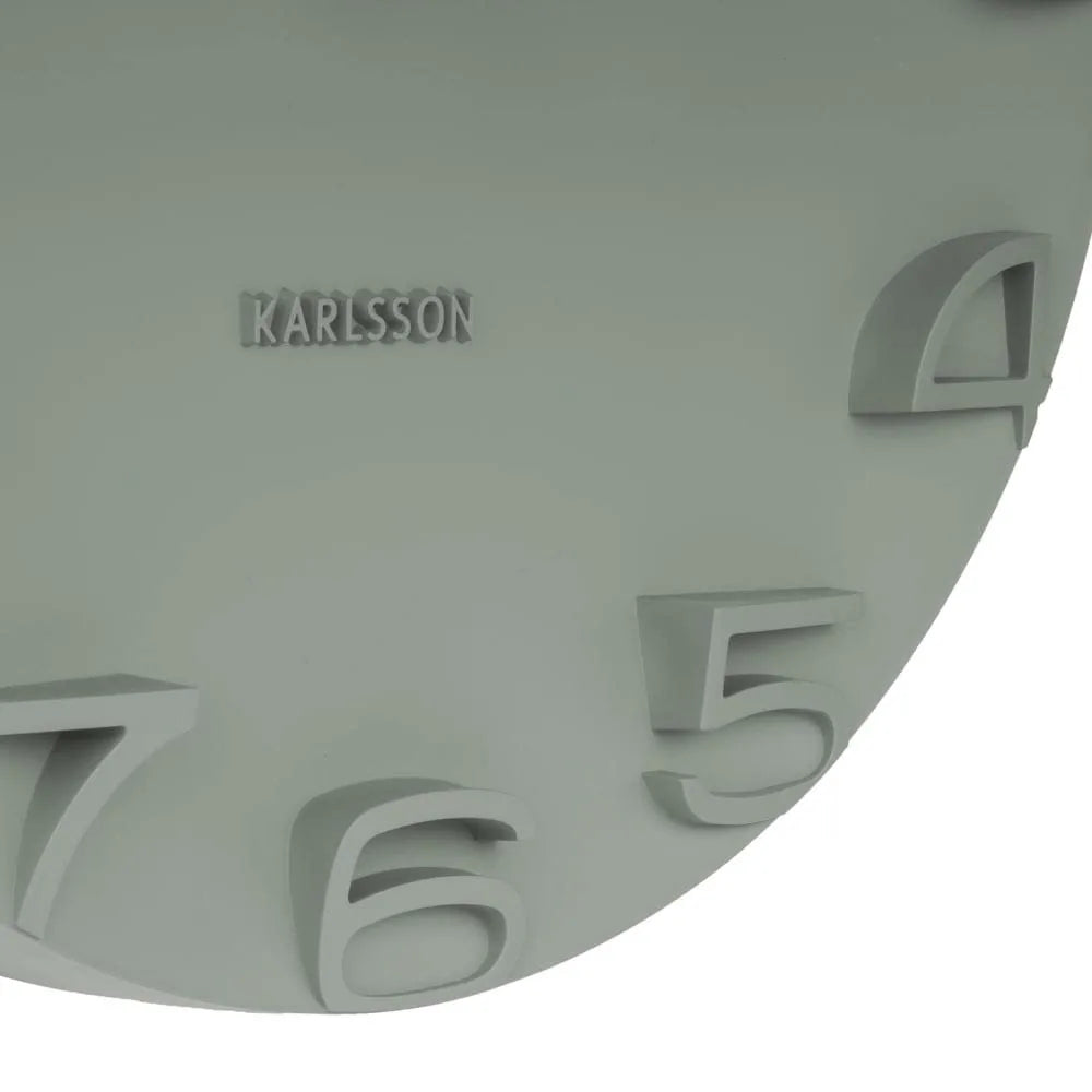 Karlsson orologio da parete 42cm On The Edge design verde plastica