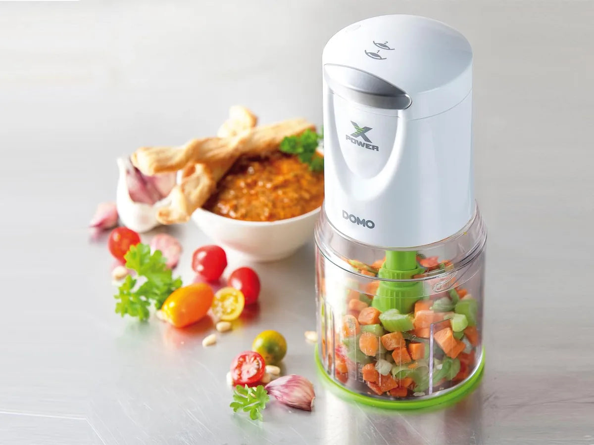 Domo Tritatutto DO9192MC quadriplica lama bianco grigio verde - utensile da cucina