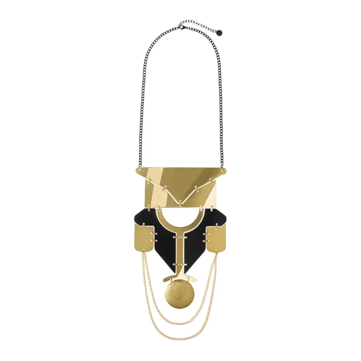 Alessi — Lorica ESA01 | Collana in acciaio PVD oro e nero