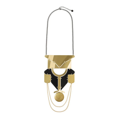 Alessi — Lorica ESA01 | Collana in acciaio PVD oro e nero