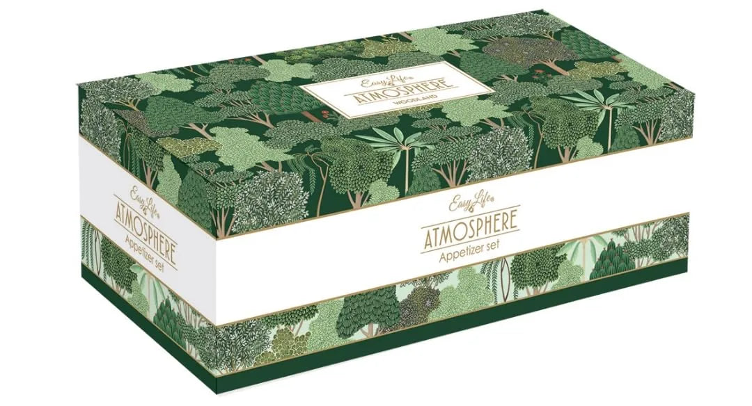 Easy Life Set Aperitivo 4 coppette porcellana vassoio bambou Coffee Mania