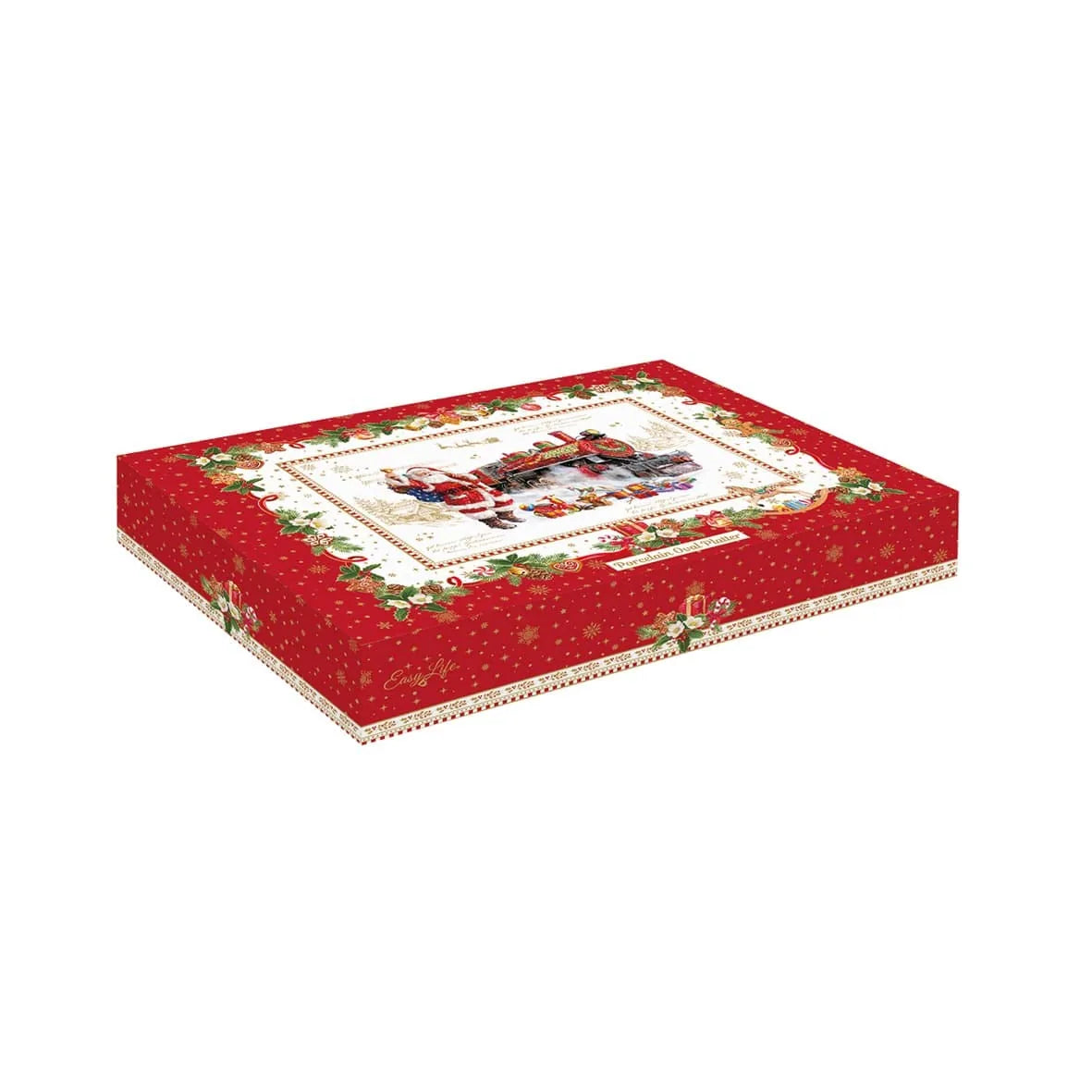 Easy Life piatto ovale 30x20,5 cm porcellana bianca Natale