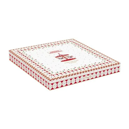 Easy Life vassoio natale Christmas Wonderland porcellana decorata con motivi dorati 35x15 cm