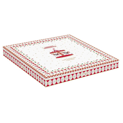 Easy Life vassoio natale Christmas Wonderland porcellana decorata con motivi dorati 35x15 cm