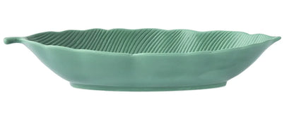 Easy Life Ciotola Foglia in porcellana con decorazione Tropical Leaves, 30x13 cm