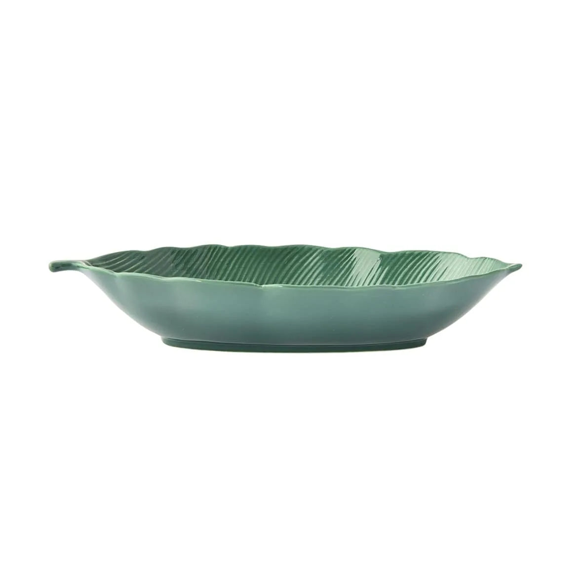 Easy Life Ciotola Foglia in porcellana con decorazione Tropical Leaves, 30x13 cm