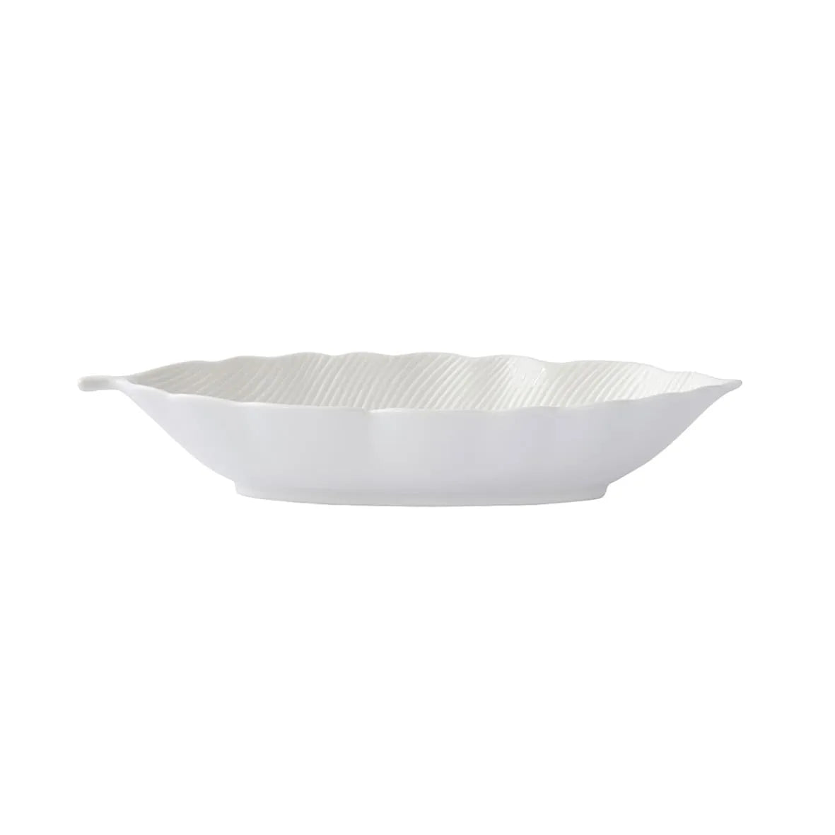 Easy Life Ciotola Foglia in porcellana con decorazione Tropical Leaves, 30x13 cm