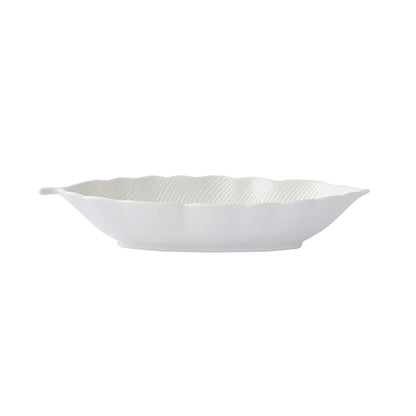 Easy Life Ciotola Foglia in porcellana con decorazione Tropical Leaves, 30x13 cm