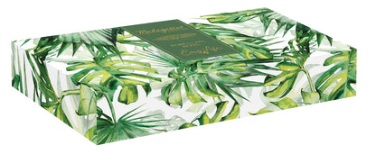 Easy Life Ciotola Foglia in porcellana con decorazione Tropical Leaves, 30x13 cm