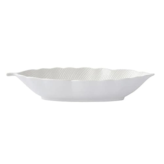 Easy Life Ciotola Foglia in porcellana con decorazione Tropical Leaves, 30x13 cm