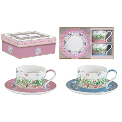 Easy Life Set 2 Tazze da Caffè in porcellana multicolore 24 cl