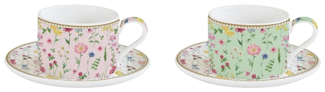 Easy Life Set 2 tazze caffè Coffee Mania porcellana multicolore 24 cl