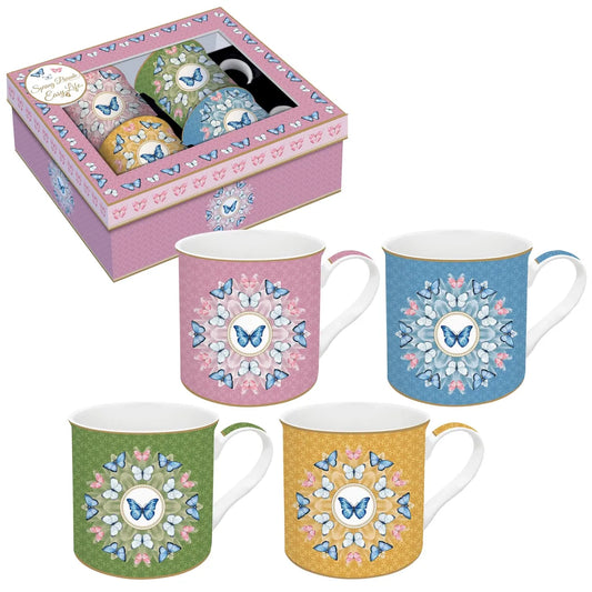 Easy Life Set 4 Tazze da Caffè porcellana multicolore - design italiano