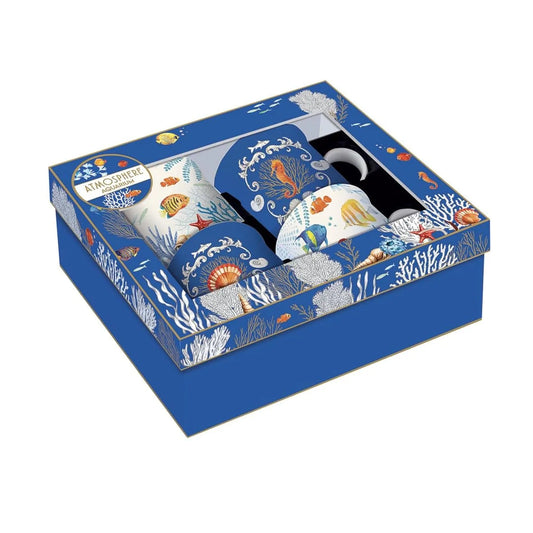 Easy Life Set 4 Tazze in Porcellana Multicolore - 30 cl