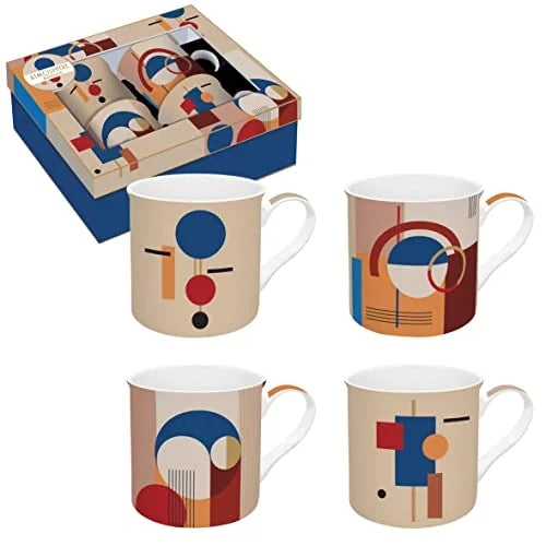 Easy Life set 4 tazze da caffè in ceramica multicolore - Stilmobili