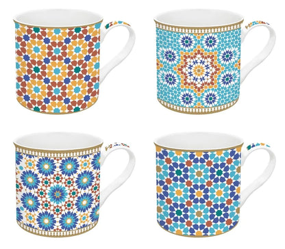 Easy Life Set 4 Tazze Caffè Porcellana Multicolore - Stilmobili