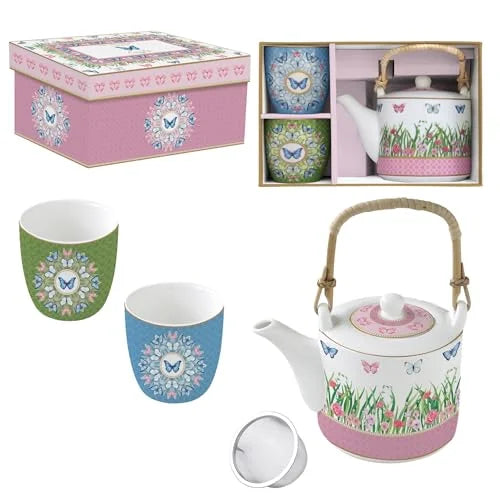 Easy Life Set Teiera 60 cl + 2 Tazze in ceramica multicolore - Stilmobili