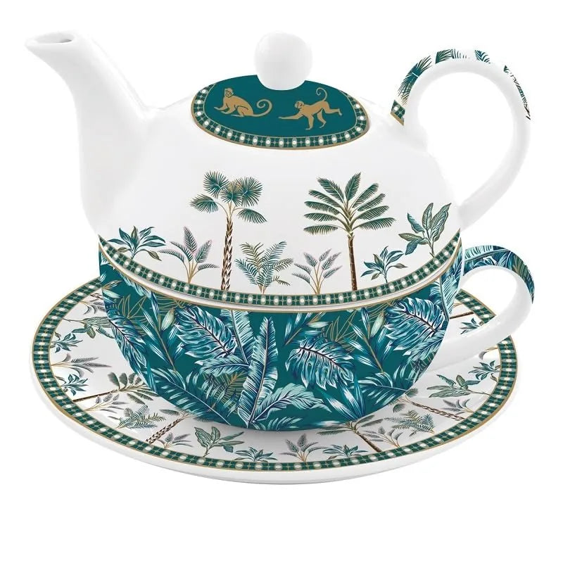Easy Life Tea for One Egoiste porcellana Jungle - servizio tè monoporzione