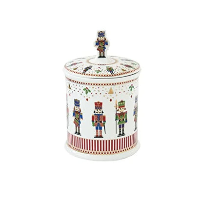 Easy Life Nutcracker set sale e pepe in porcellana con motivi natalizi e dettagli oro