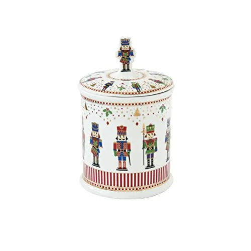 Easy Life Nutcracker set sale e pepe in porcellana con motivi natalizi e dettagli oro