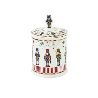 Easy Life Nutcracker set sale e pepe in porcellana con motivi natalizi e dettagli oro