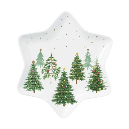 Easy Life piatto stella porcellana bianca diametro 22,5 cm con scatola regalo