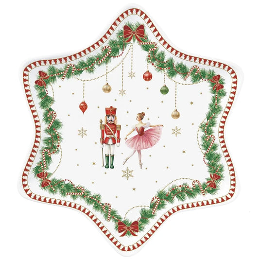 Easy Life piatto a stella 22cm porcellana Magie De Noel decorazioni natalizie